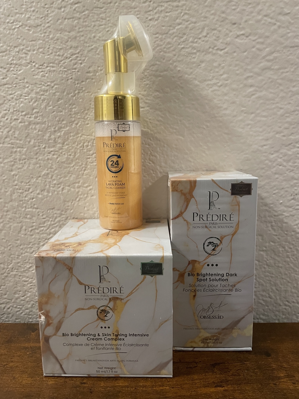Prédiré Bio Brightening Moisturizer Set — Gold & White